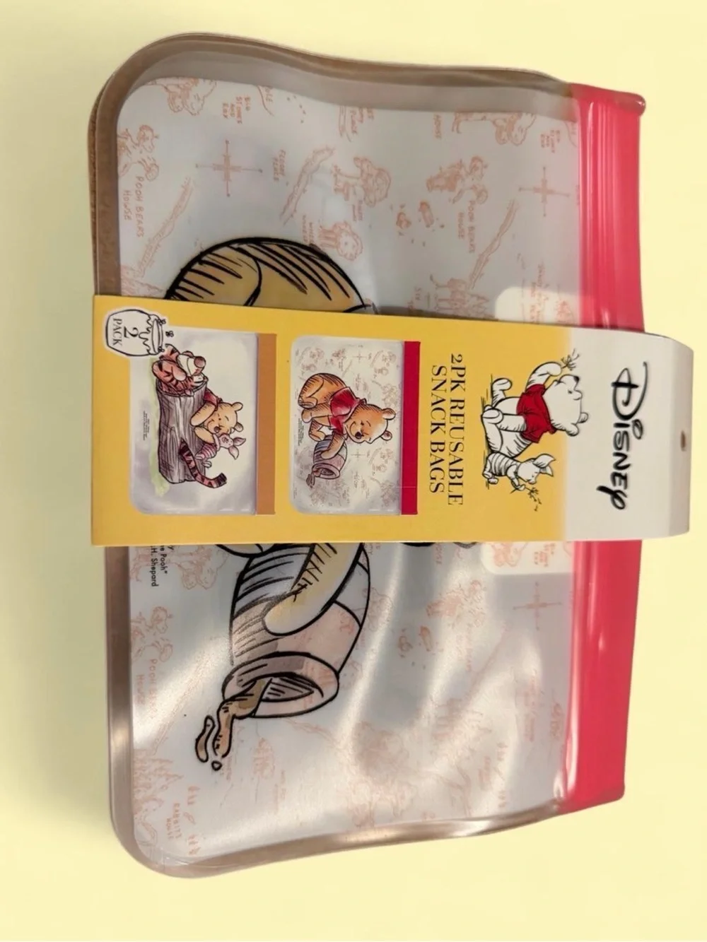 Disney Minnie Mouse & Winnie the Pooh Character Reusable Snack Bags